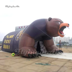 american football player entrance inflatable bear tunnel