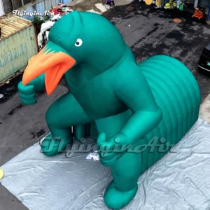 green inflatable raven tunnel American football player entrance passage