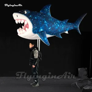 parade performance walking inflatabel shark puppet cartoon sea animal balloon