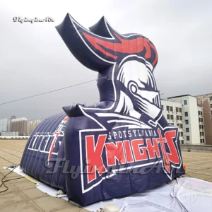 customizable giant inflatable knight helmet tunnel