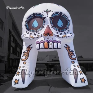 All Souls' Day decor giant inflatable sugar skull gate outdoor entrance gate