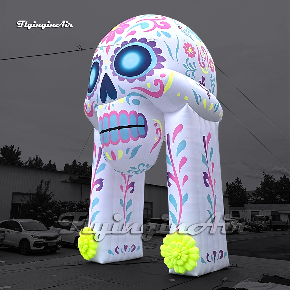All Souls' Day decor giant inflatable sugar skull gate