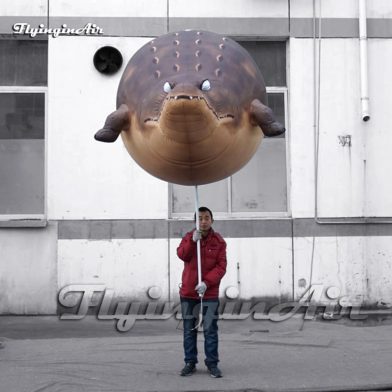 2m/3m Cute Walking Parade Animal Balloon Holding Inflatable Giraffe, Leopard, Zebra, Flamingo, Crocodile Puppet - Image 3
