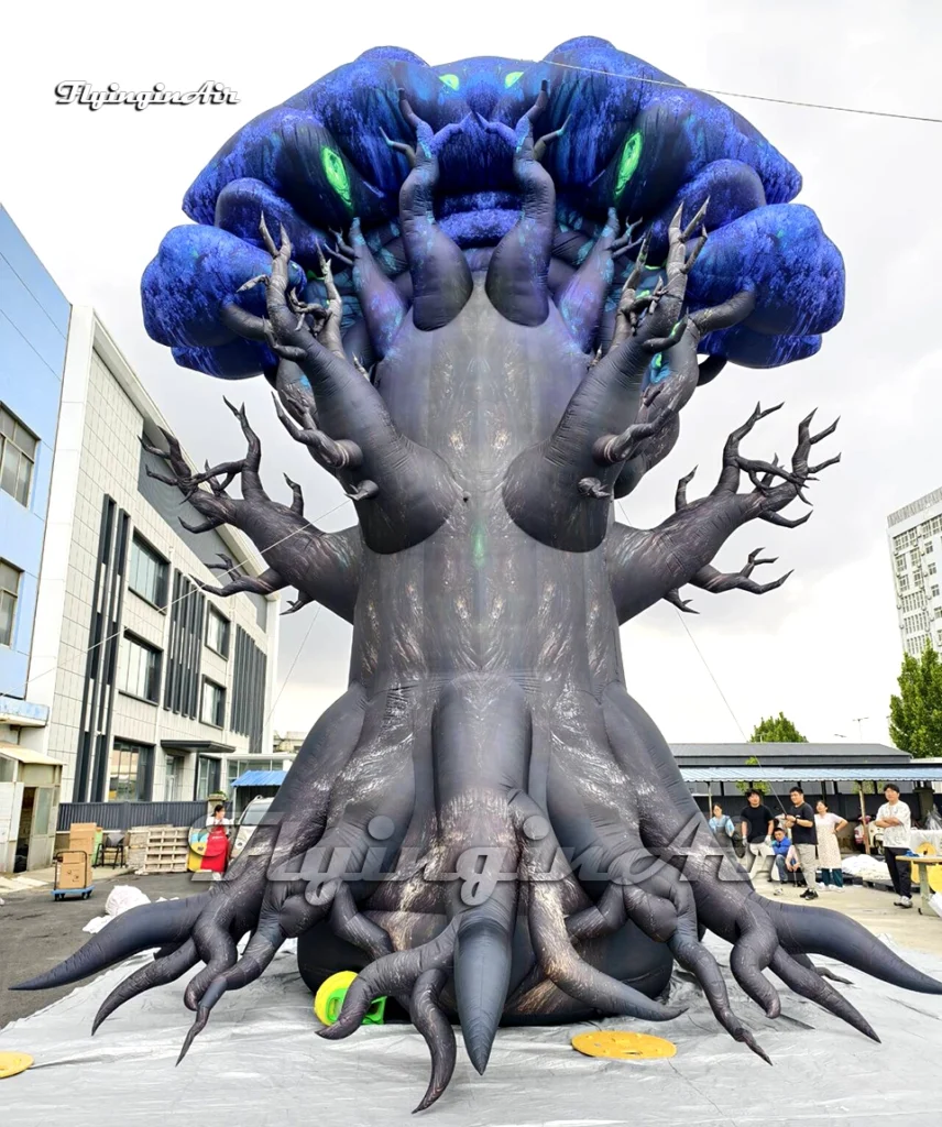 giant inflatable ghost tree monster with led light for halloween decoration
