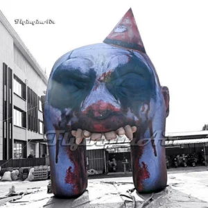 giant inflatable bloody clown head tunnel scary halloween entrance gate for haunted house