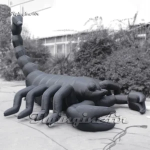 Giant 20FT 6M Inflatable Black Scorpion with Large Claws and Curved Tail for Halloween Haunted House Yard Decoration