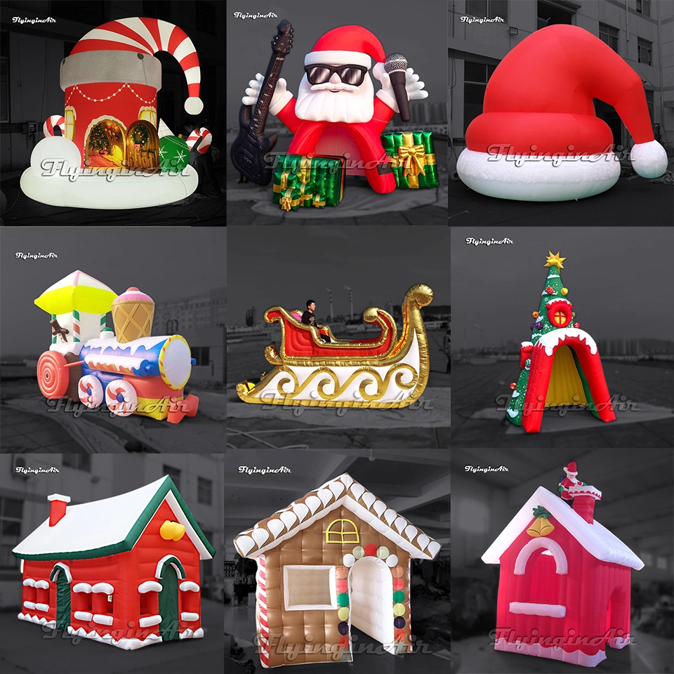 giant inflatable christmas house grotto with led light for yard decoration
