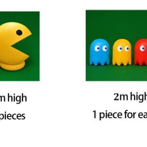 3m Inflatable Pac-man and 2m Inflatable Ghost