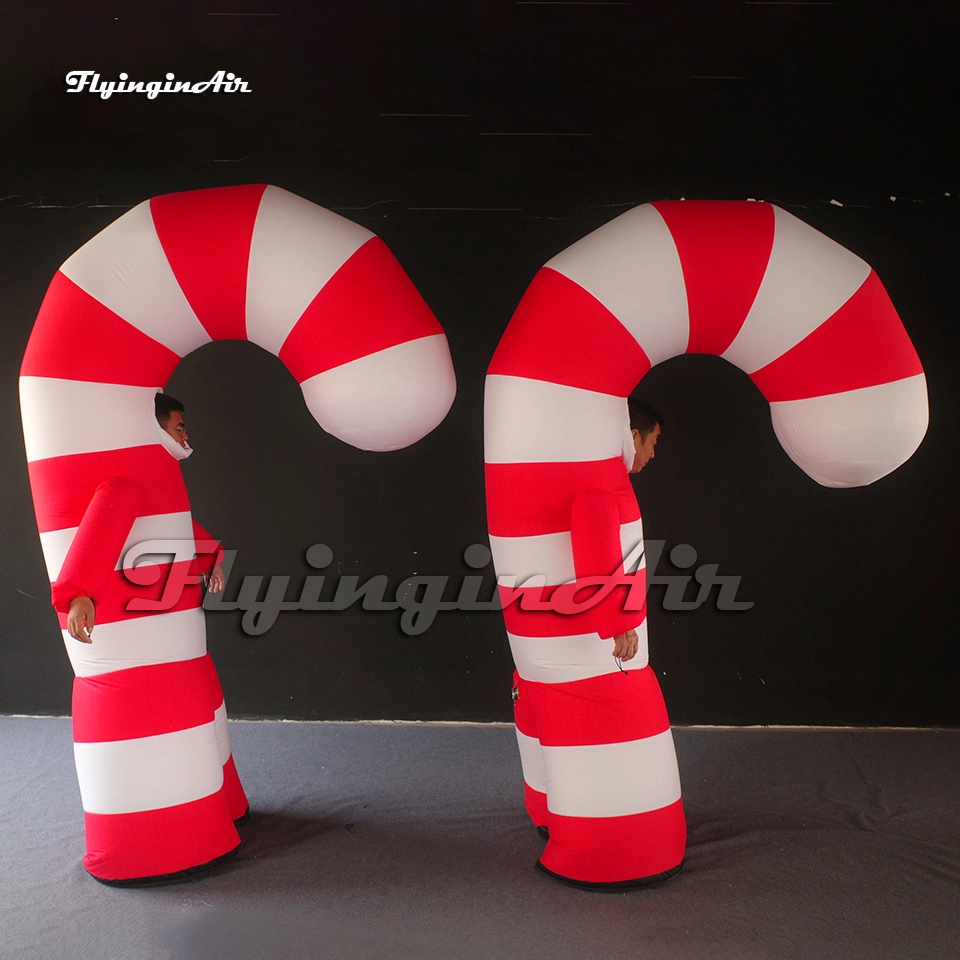 8FT Giant Wearable Inflatable Candy Cane Costume for Christmas Parade
