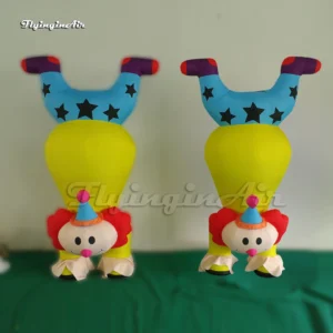 carnival parade performance upside-down female clown inflatable costume