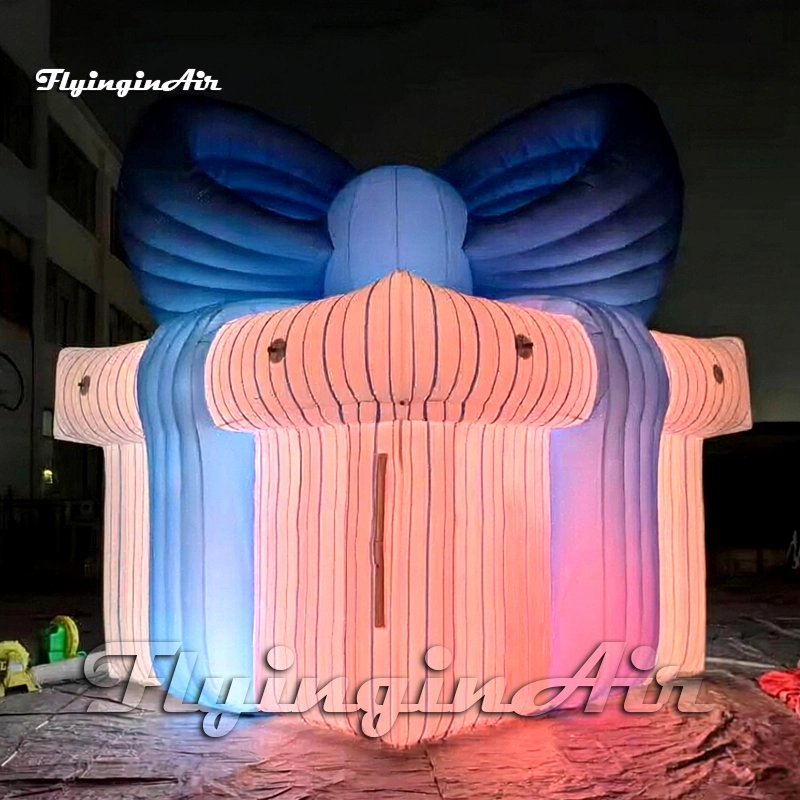 6m giant inflatable present box with led light for sale